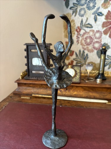 Vintage brass ballerina statue - ballerina,