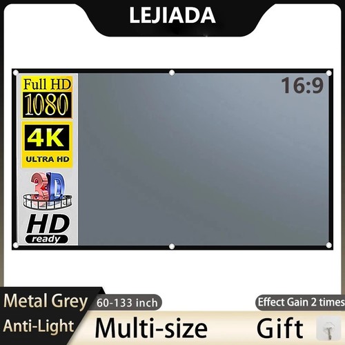 Projector screen metal grey - projector,