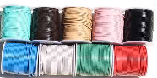 Leather cord rounded 100 - leather,
