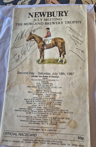 1987 newbury race card morland - newbury,