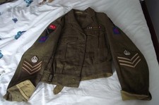 BRITISH BATTLEDRESS JACKET BADGES & MEDAL RIBBONS
