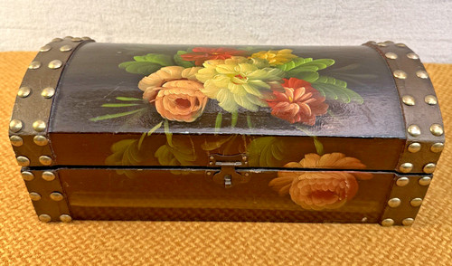 Vintage hand painted floral - hand,