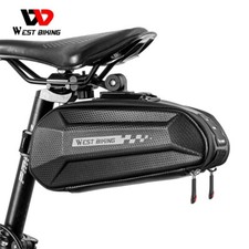 WEST BIKING Bike Saddle Bag Waterproof Hard Shell Bicycle Seat Tail Bag 1.8L