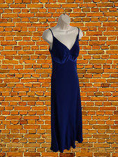 PEARCE FIONDA NAVY DRESS SIZE UK 8 WOMENS LACE STRAPPY PROM BALL GOWN COCKTAIL