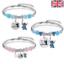 Lilo and Stitch Charm Bracelet Cute Cartoon Jewelry Gift for Women Kids Girl New