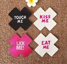 Women's Self Adhesive Nipple Covers Breast Pasties Cross Coloured Naughty Sexy