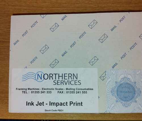 Franking labels per - labels–(2,