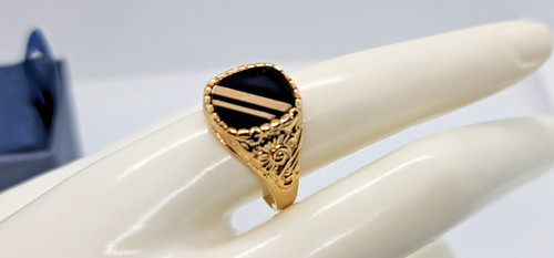 Mens 9ct gold - 9ct, stone