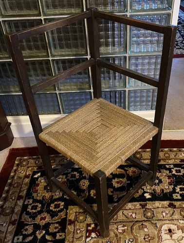 Antique oak wooden - , corner