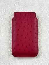 Vertu Aster VM-01 Sig.Touch RM-980V Raspberry Ostrich Leather Pouch Case OEM NEW