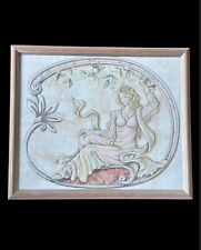 Vintage Semigres Ceramic Tile Italy Roman Lady 32 x 27 cm made in Italy