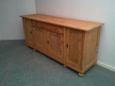 A Wonderful Panelled Antique / Old Pine Dresser Base / TV Stand to Wax / Paint