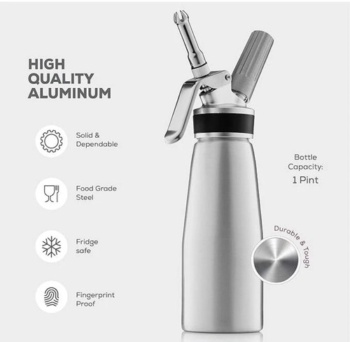 Aluminum cream whipper - cream,