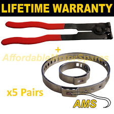 CV BOOT CLAMPS PAIR x5 EAR PLIERS x1 UNIVERSAL FITS ALL CARS KIT 3.5