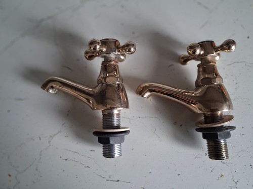 Antique brass taps - brass, sink