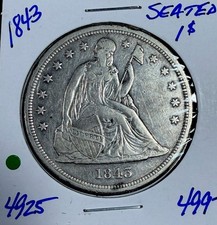 1843 Seated Liberty Dollar