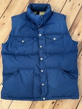 THE NORTH FACE 70’s Brown Label Made In USA Down Fill Vest Gilet Navy Size Small