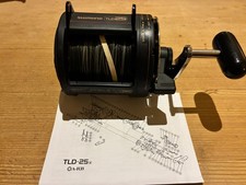 Shimano TLD 25 Sea Fishing Reel.  VG used, serviced, braid, parts diagram.