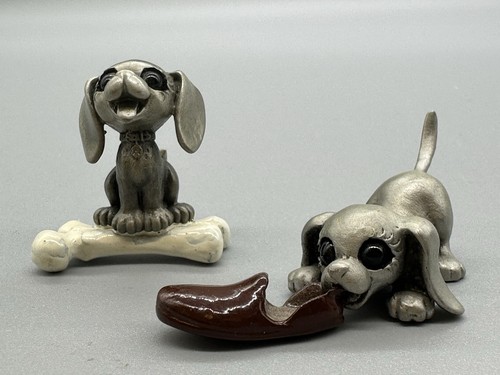 Vtg keim pewter puppy shoe - ,