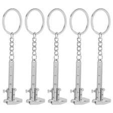 5 Pcs Mini Keyring Small Metal Ruler Pocket Caliper Keychain Mens Gadgets