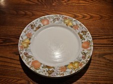 Arcopal Dinner Plates Milk Glass Pears & Peach Vintage France X4