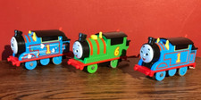 THOMAS THE TANK ENGINE & FRIENDS PERCY & THOMAS x 2 (BATTERY OPERATED)  WORKING