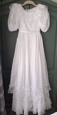 Vintage White Wedding Dress 1980 Size 10 Buy It Now
