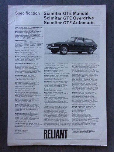 Reliant scimitar gte orig - reliant,