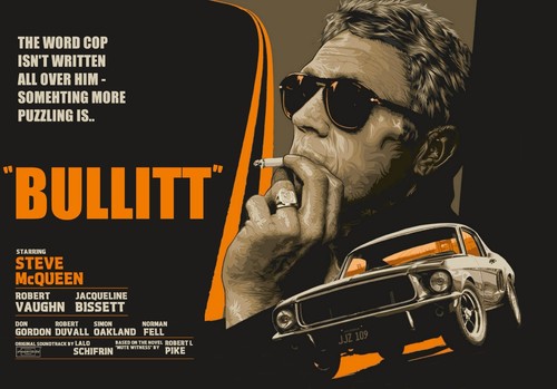 Bullitt 1968 quad poster - bullitt,