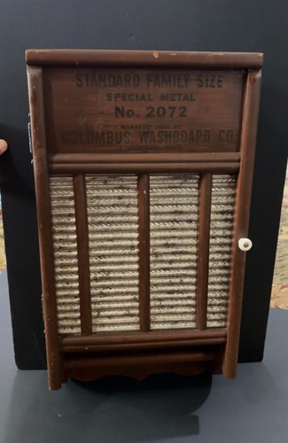 Vintage 60s washboard wooden - vintage,