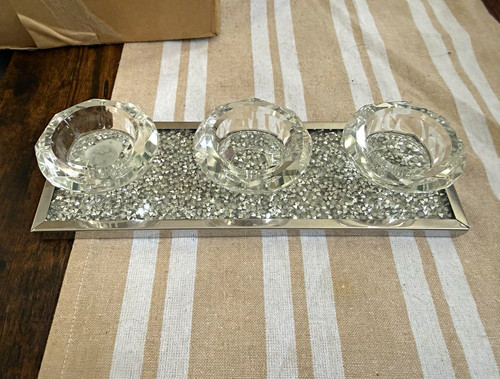 Mirrored glass tea light - mirrored,