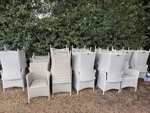 Rattan arm chairs with - 15,