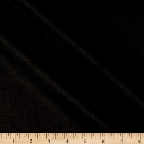 Kona cotton black fabric - black, by