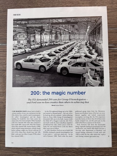 Ford rs200 magazine feature - magazine, feature|