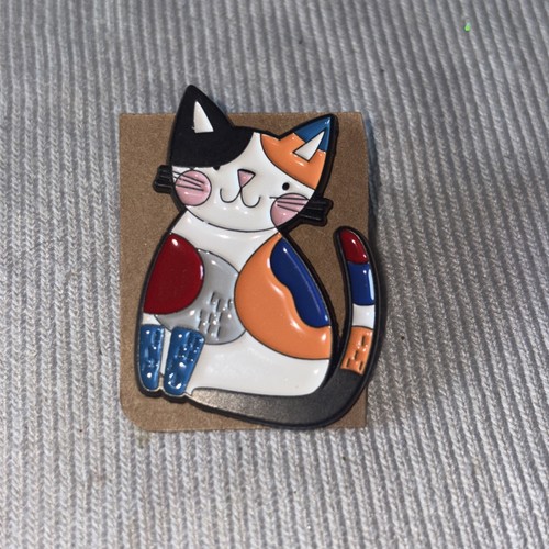 Cat alloy enamel pin badge - cat,