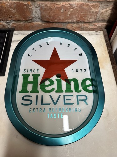 Heineken silver steel bar tray - heineken,