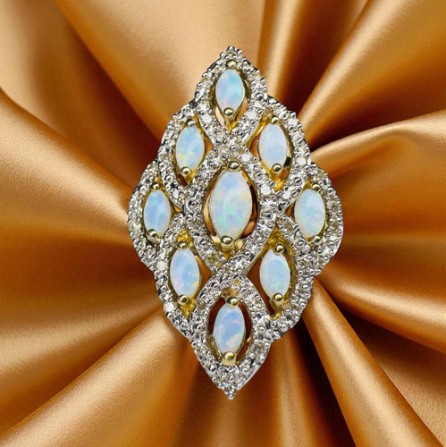 10k gold natural opal - 10k,
