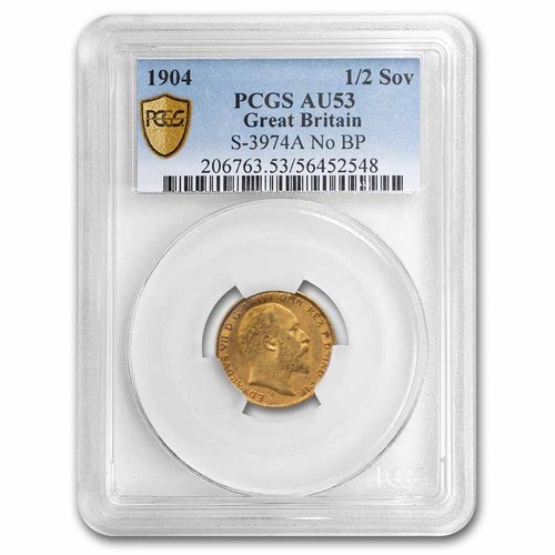 1904 great britain gold - great, 1/2