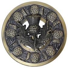 Scottish Kilt Fly Plaid Brooch