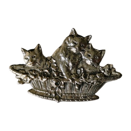 Vintage cat brooch - cat,