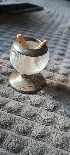 Silver glass match - &,