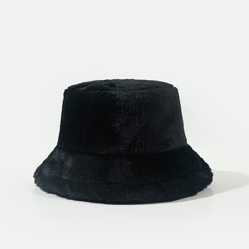 Winter warm furry bucket hats - warm,