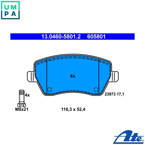 Brake pad set disc - pad,