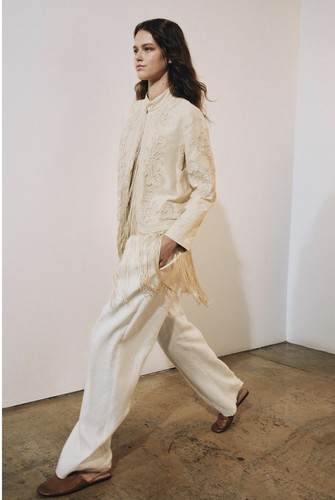 Zara fringed embroidered - zara,