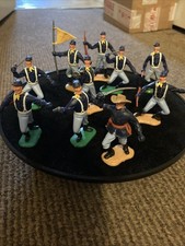 Vintage Timpo American Union Cavalry Infantry Soldiers With Kepi Hats