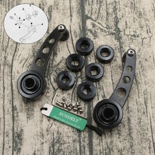 New 2Pcs Black Aluminum Car Window Winders Door Cranks Handles Universal Kit