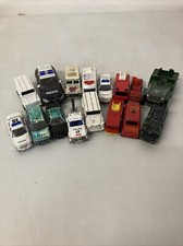 16x Emergency Vehicle Diecast Toy Car Bundle (Police/Fire/Military)