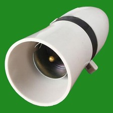 2x Bayonet BC B22 1/2" Switched White Lamp Holder Light Pendant T1 Max 60W Bulbs