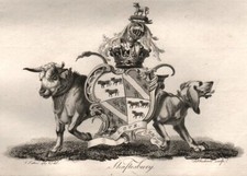 SHAFTESBURY. Coat of Arms. Heraldry 1790 old antique vintage print picture
