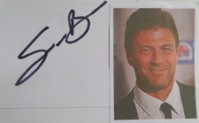 SEAN BEAN AUTOGRAPH MOUNTED TO